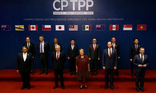 Các nước thành viên CPTPP tại Lễ ký kết Hiệp định ngày 8/3 tại Santiago, Chile