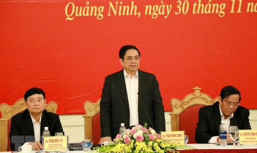 Ông Phạm Minh Chính phát biểu tại Hội nghị