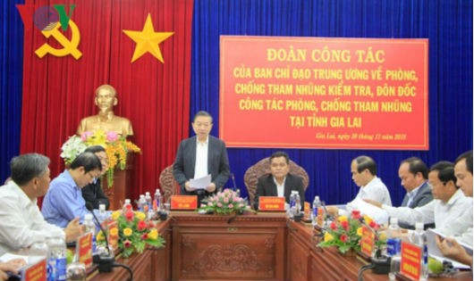 Thượng tướng Tô Lâm phát biểu tại buổi làm việc