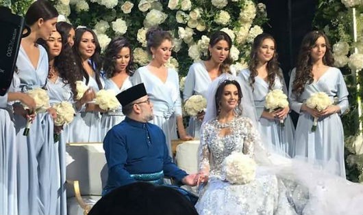 Hình ảnh được cho là đám cưới của Nhà vua Malaysia và người đẹp Nga