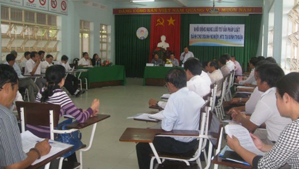 Đề án thiết lập mạng lưới tư vấn pháp luật cho doanh nghiệp tại những địa bàn khó khăn ở Bình Thuận. Ảnh minh họa