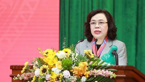 Phó Bí thư Thường trực Thành ủy Ngô Thị Thanh Hằng phát biểu chỉ đạo tại hội nghị