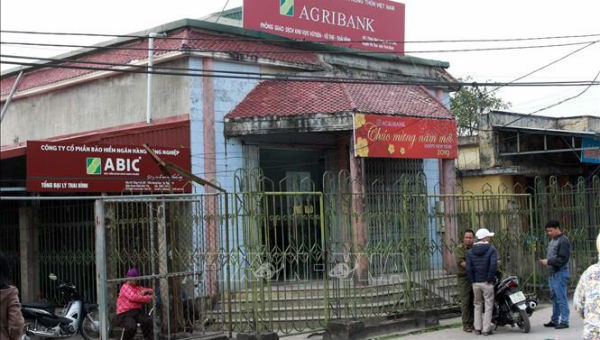 Phòng giao dịch của Chi nhánh Ngân hàng Nông nghiệp và Phát triển nông thôn (Agribank) huyện Vũ Thư đặt tại xã Vũ Tiến. Ảnh: Thế Duyệt/TTXVN
