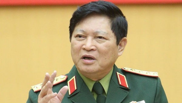 Đại tướng Ngô Xuân Lịch, Bộ trưởng Bộ Quốc phòng phát biểu định hướng nhiệm vụ trọng tâm năm 2019. Ảnh TTXVN