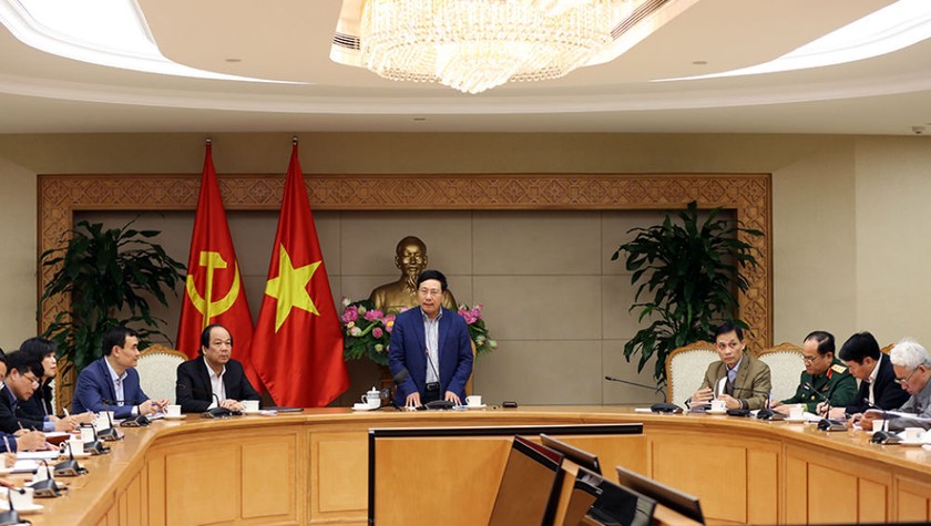 Phó Thủ tướng Chính phủ, Bộ trưởng Bộ Ngoại giao Phạm Bình Minh phát biểu tại cuộc họp