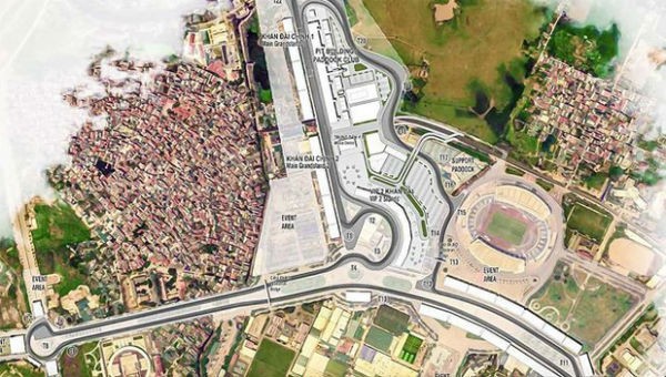 Đường đua F1 – Grand Prix Hà Nội theo thiết kế 3D