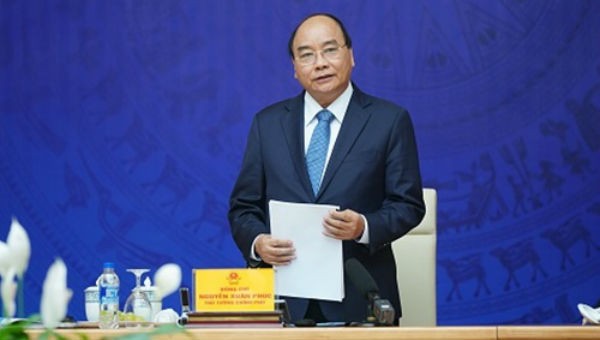 Thủ tướng Nguyễn Xuân Phúc phát biểu tại hội nghị 