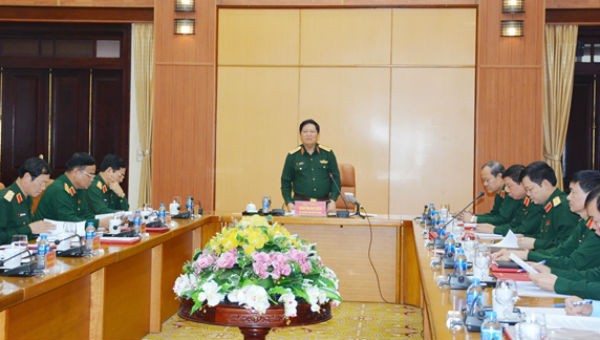 Đại tướng Ngô Xuân Lịch phát biểu kết luận hội nghị
