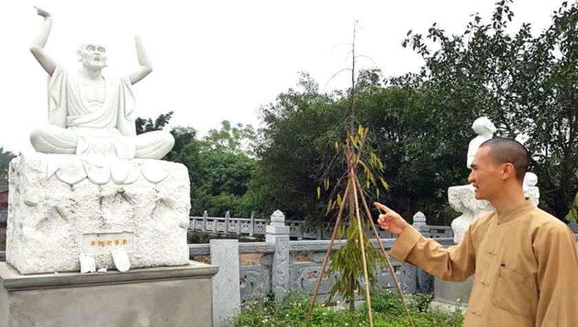 Đại đức Thích Thanh Khánh, trụ trì chùa Khánh Long nói về các pho tượng bị đập phá