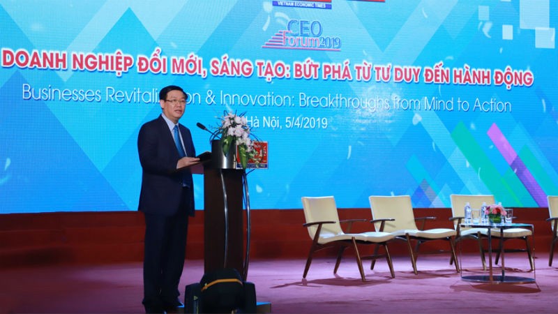 Phó thủ tướng Chính phủ Vương Đình Huệ phát biểu chỉ đạo tại Diễn đàn CEO 2019