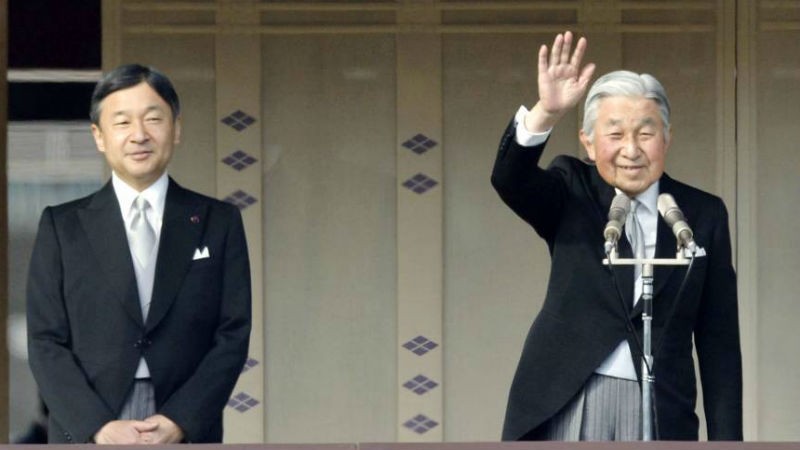 Nhật hoàng Akihito và Thái tử Naruhito.