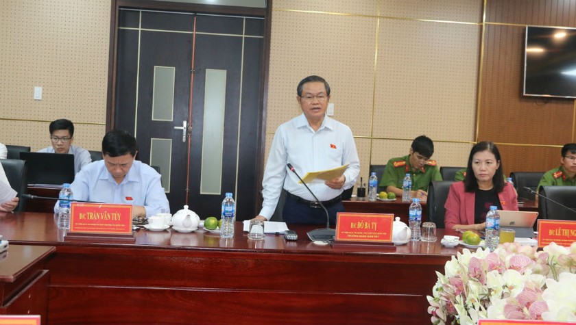 Phó Chủ tịch Quốc hội Đỗ Bá Tỵ dẫn đầu đoàn công tác của Quốc hội đã làm việc với UBND tỉnh Đồng Nai 