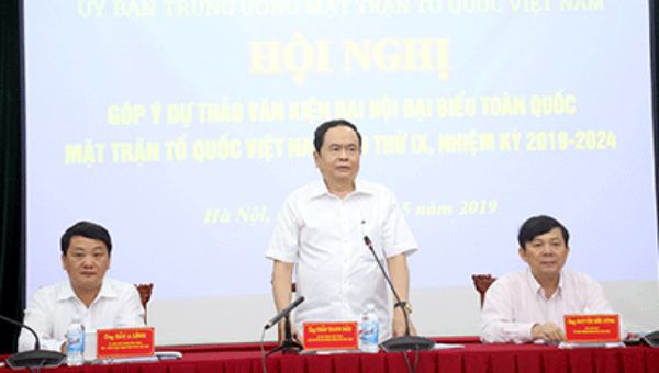 Chủ tịch Ủy ban Trung ương MTTQVN Trần Thanh Mẫn phát biểu tại Hội nghị
