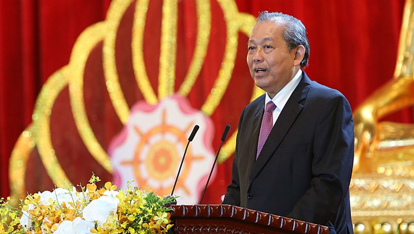 Phó Thủ tướng Thường trực Chính phủ Trương Hòa Bình phát biểu tại Lễ bế mạc Đại lễ  Vesak 2019