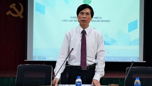 Ông Nguyễn Duy Lãm, Chủ nhiệm CLB PCDN tại cuộc họp báo thông tin về Đại hội Câu lạc bộ Pháp chế doanh nghiệp lần thứ IV nhiệm kỳ 2019 - 2024