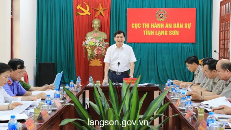Đồng chí Nguyễn Long Hải, Phó Chủ tịch UBND phát biểu tại buổi làm việc. Ảnh langson.gov.vn