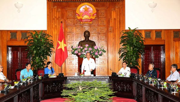 Phó Thủ tướng Thường trực Chính phủ Trương Hòa Bình phát biểu tại buổi tiếp. Ảnh: VGP/Lê Sơn