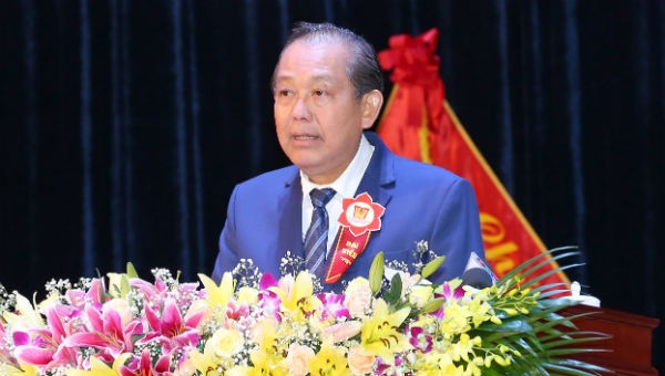 Phó Thủ tướng Thường trực Chinh phủ Trương Hòa Bình phát biểu tại Lễ kỷ niệm