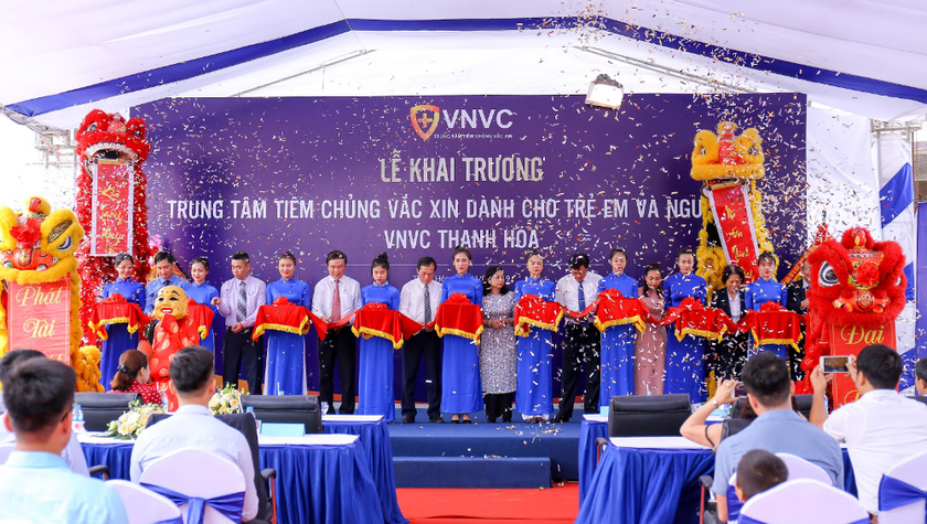 Trung tâm Tiêm chủng VNVC Thanh Hóa đã chính thức khai trương vào sáng 11/7/2019, giúp người dân xứ Thanh được tiếp cận gần hơn với dịch vụ tiêm chủng cao cấp. (Ảnh: VNVC)