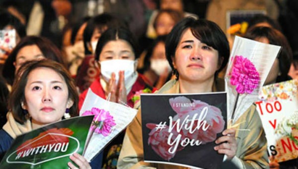 Một cuộc tuần hành chống xâm hại tình dục ở Nhật Bản