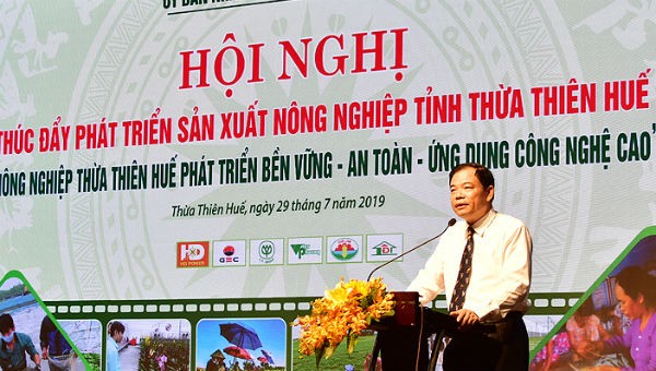Bộ trưởng Bộ NN&PTNT Nguyễn Xuân Cường phát biểu tại hội nghị 