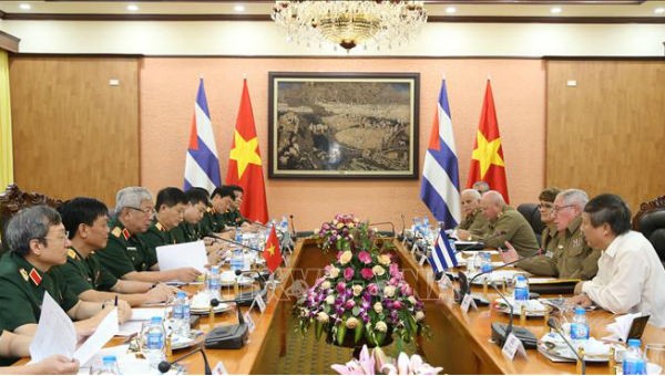 Quang cảnh buổi Đối thoại Chính sách Quốc phòng Việt Nam- Cuba lần thứ 3. Ảnh: Dương Giang/ TTXVN.