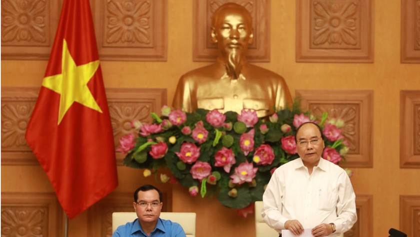 Thủ tướng Chính phủ Nguyễn Xuân Phúc phát biểu tại buổi làm việc
