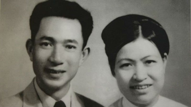 Chân dung nhà tư sản yêu nước Trịnh Văn Bô và vợ.