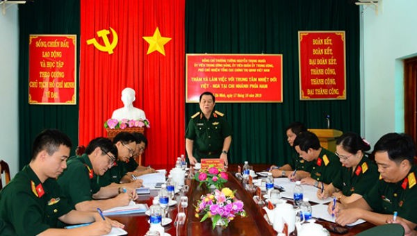 Thượng tướng Nguyễn Trọng Nghĩa chủ trì buổi làm việc.