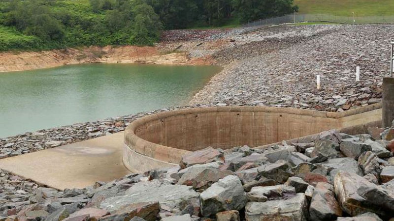 Hồ dự trữ Linggiu là nguồn cung cấp nước ở Johor (Malaysia) và Singapore