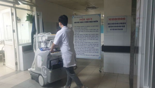 Khu vực cách ly, nơi điều trị cho một bệnh nhân người Trung Quốc tại Bệnh viện Đà Nẵng. Ảnh Người lao động.
