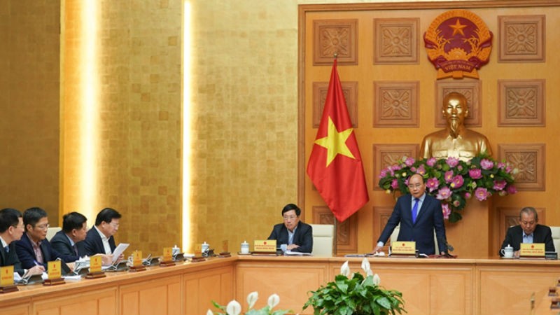 Thủ tướng Nguyễn Xuân Phúc chủ trì cuộc họp của Thường trực Chính phủ ngày 30/1/2020.