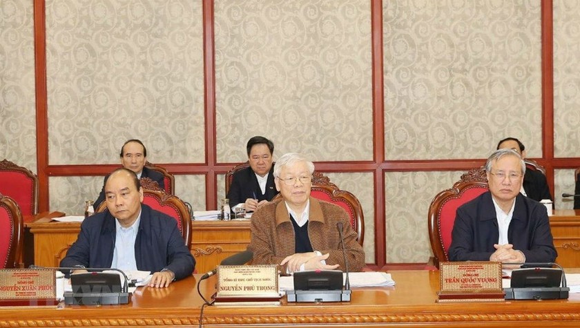 Tổng Bí thư, Chủ tịch nước Nguyễn Phú Trọng phát biểu tại cuộc họp. Ảnh: TTXVN