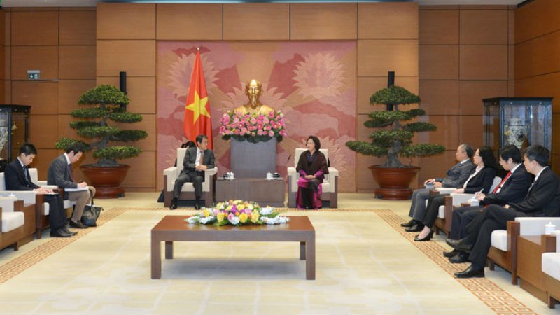 Chủ tịch Quốc hội Nguyễn Thị Kim Ngân đã tiếp Đại sứ Nhật Bản tại Việt Nam Umeda Kunio.