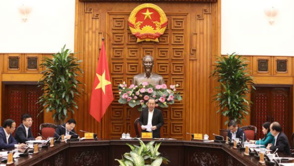 Phó Thủ tướng Thường trực Trương Hòa Bình phát biểu tại buổi làm việc. Ảnh: VGP.