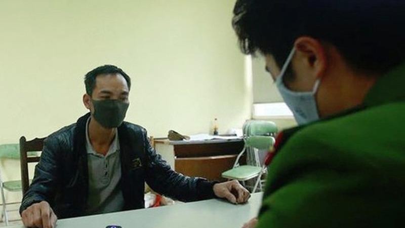 Đối tượng Phạm Văn Hùng tại cơ quan điều tra.