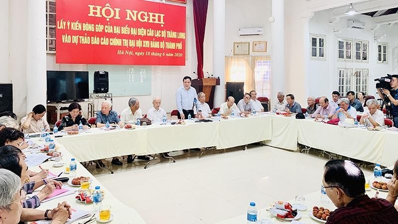 Câu lạc bộ Thăng Long góp ý vào Dự thảo Văn kiện Đại hội XVII Đảng bộ TP Hà Nội.