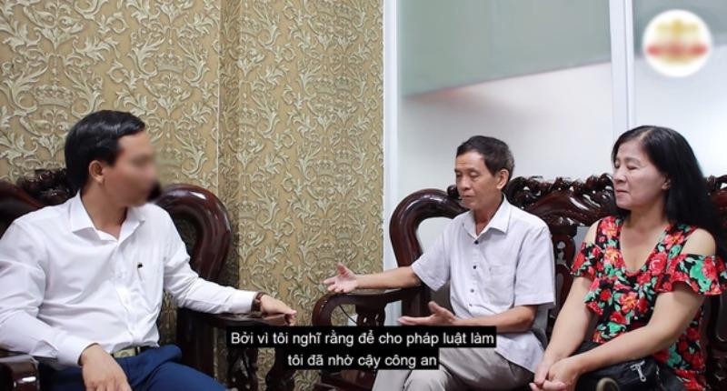 Đoạn clip ghi nhận việc bố mẹ Mai Phương làm việc với luật sư để giành quyền nuôi cháu từ Phùng Ngọc Huy