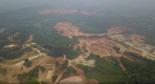 Khu vực đất rừng núi Đinh - núi Đúng (núi Con voi) bị tàn phá không thương tiếc 