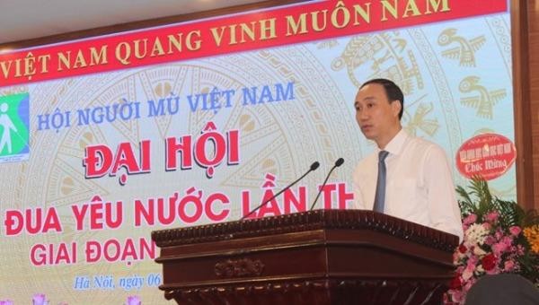 Phó Chủ tịch UBTW MTTQ Việt Nam Phùng Khánh Tài phát biểu tại Đại hội.
