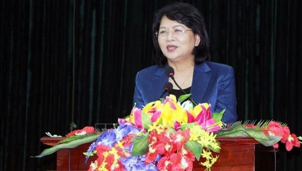 Phó Chủ tịch nước Đặng Thị Ngọc Thịnh phát biểu tại Đại hội.