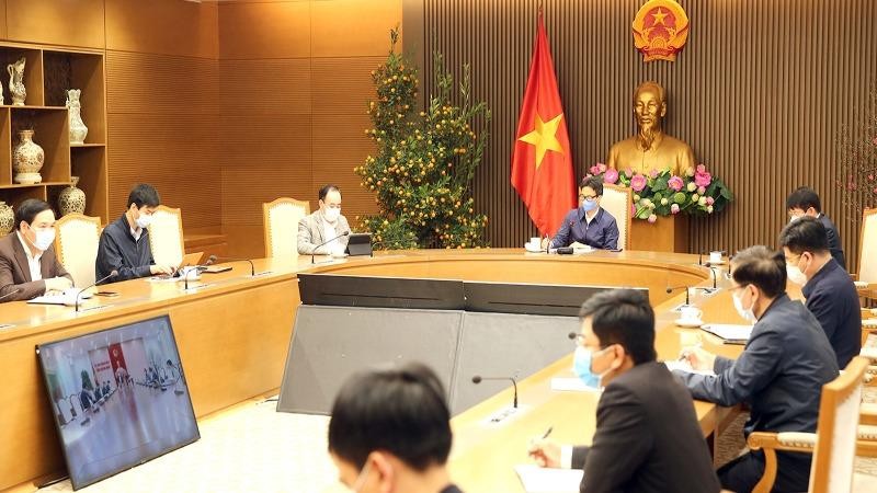 Phó Thủ tướng Vũ Đức Đam chủ trì cuộc họp trực tuyến với Quảng Ninh về phòng, chống dịch Covid-19.