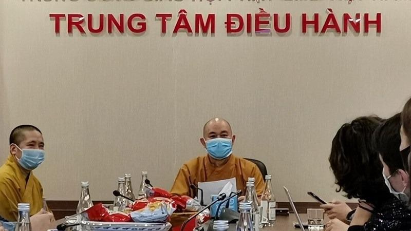 Đại diện Giáo hội Phật giáo Việt Nam giải thích việc cúng dường online.
