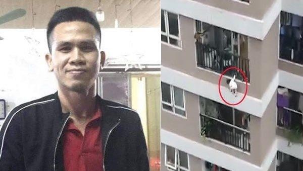 Anh Nguyễn Ngọc Mạnh cứu bé gái rơi từ tầng 12A chung cư.