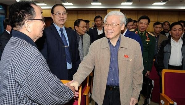 Tổng Bí thư, Chủ tịch nước Nguyễn Phú Trọng tiếp xúc cử tri Hà Nội.