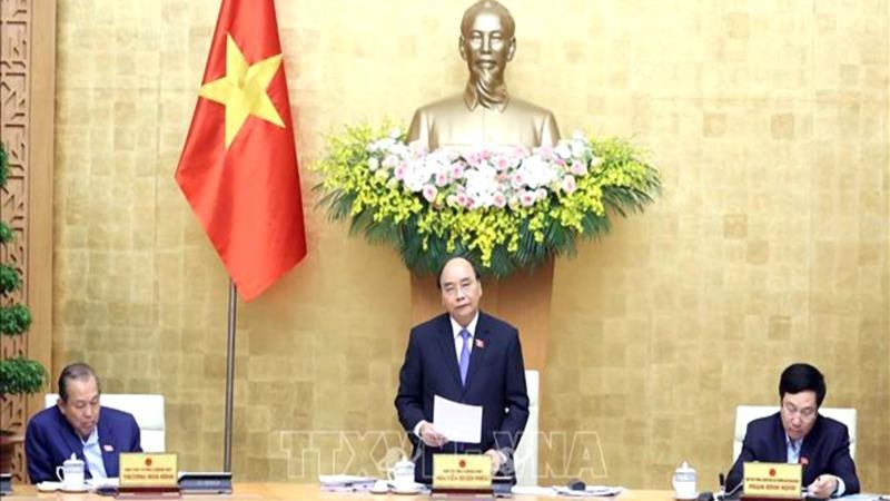 Thủ tướng Nguyễn Xuân Phúc chủ trì phiên họp Chính phủ thường kỳ tháng 3 năm 2021.