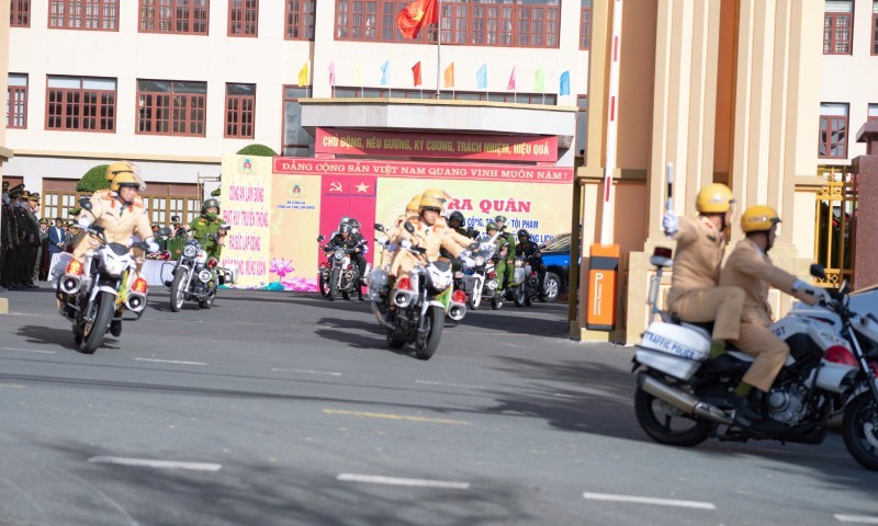Lực lượng công an tỉnh Lâm Đồng ra quân đợt cao điểm tấn công trấn áp tội phạm.