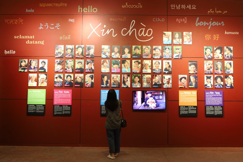 54 dân tộc phân chia theo ngữ hệ tại không gian trưng bày các dân tộc Việt Nam