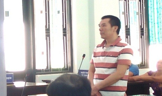 Bị cáo Võ Sỹ Trung tại phiên tòa sơ thẩm