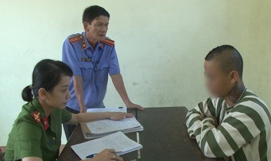 Đối tượng Nguyễn Quốc Huy tại cơ quan điều tra